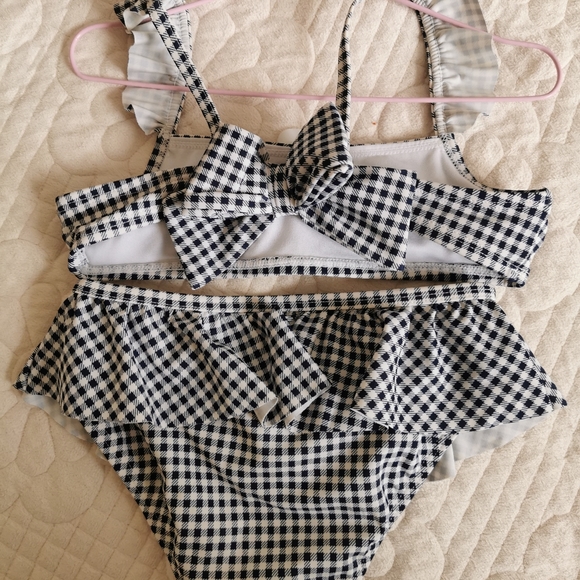 New Janie and Jack flower White and navy bathsuit - Picture 7 of 7